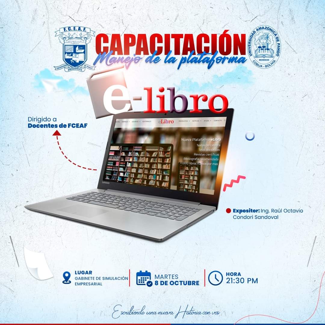 CAPACITACION - MANEJO DE LA PLATAFORMA ELIBRO (FCEAF)